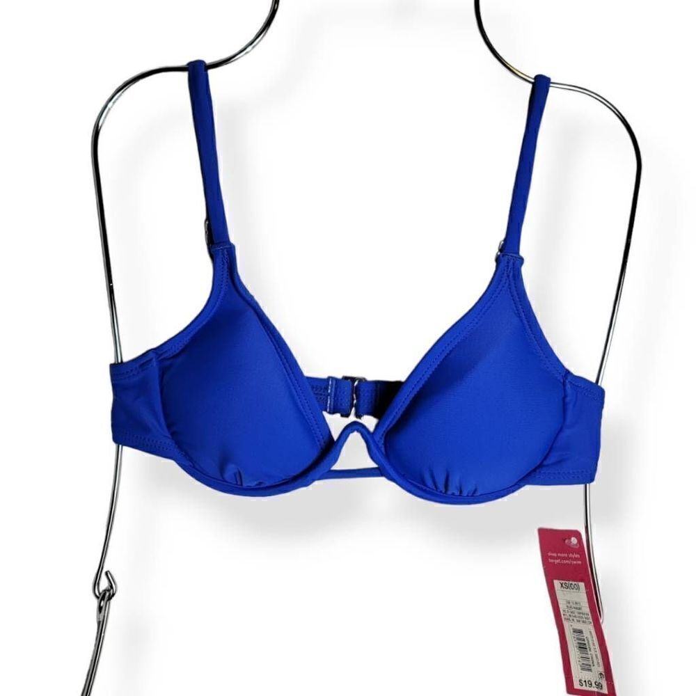 Xhilaration Underwire Blue Bikini Top XS Junior